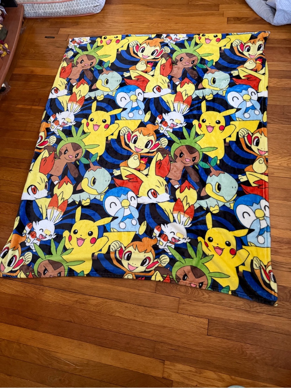 Licensed Pokémon Plush Blanket - Yellow Multi-Character Design